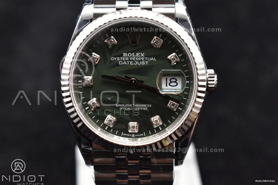 126234 1:1 36 Timeless Diamond On VSF Green VS 904L SS DateJust Best 573 Jubilee Dial Edition Bracelet Steel 1220
